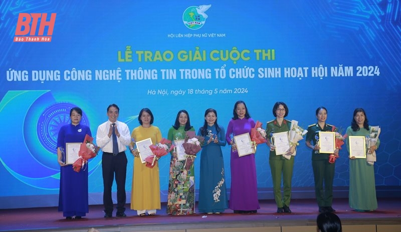 Hội LHPN Thanh Hóa có 2 tác phẩm đoạt giải toàn quốc Cuộc thi “Ứng dụng công nghệ thông tin trong tổ chức sinh hoạt Hội”