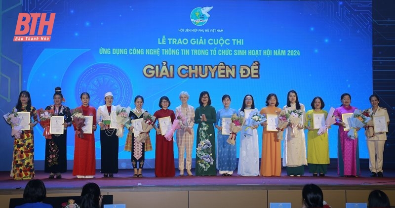 Hội LHPN Thanh Hóa có 2 tác phẩm đoạt giải toàn quốc Cuộc thi “Ứng dụng công nghệ thông tin trong tổ chức sinh hoạt Hội”