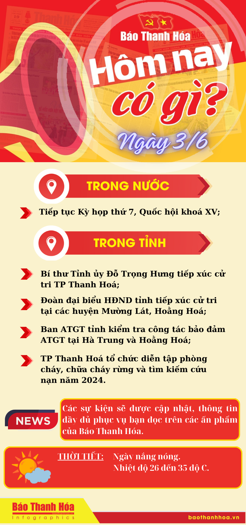 Hôm nay có gì? - Sự kiện nổi bật ngày 3/6/2024