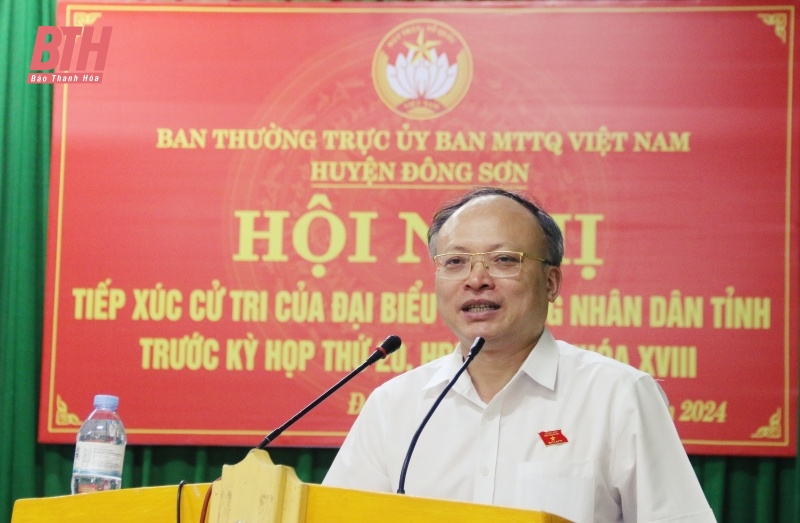 Đại biểu HĐND tỉnh tiếp xúc cử tri tại huyện Đông Sơn