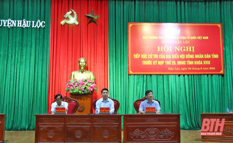 Đại biểu HĐND tỉnh tiếp xúc cử tri huyện Hậu Lộc
