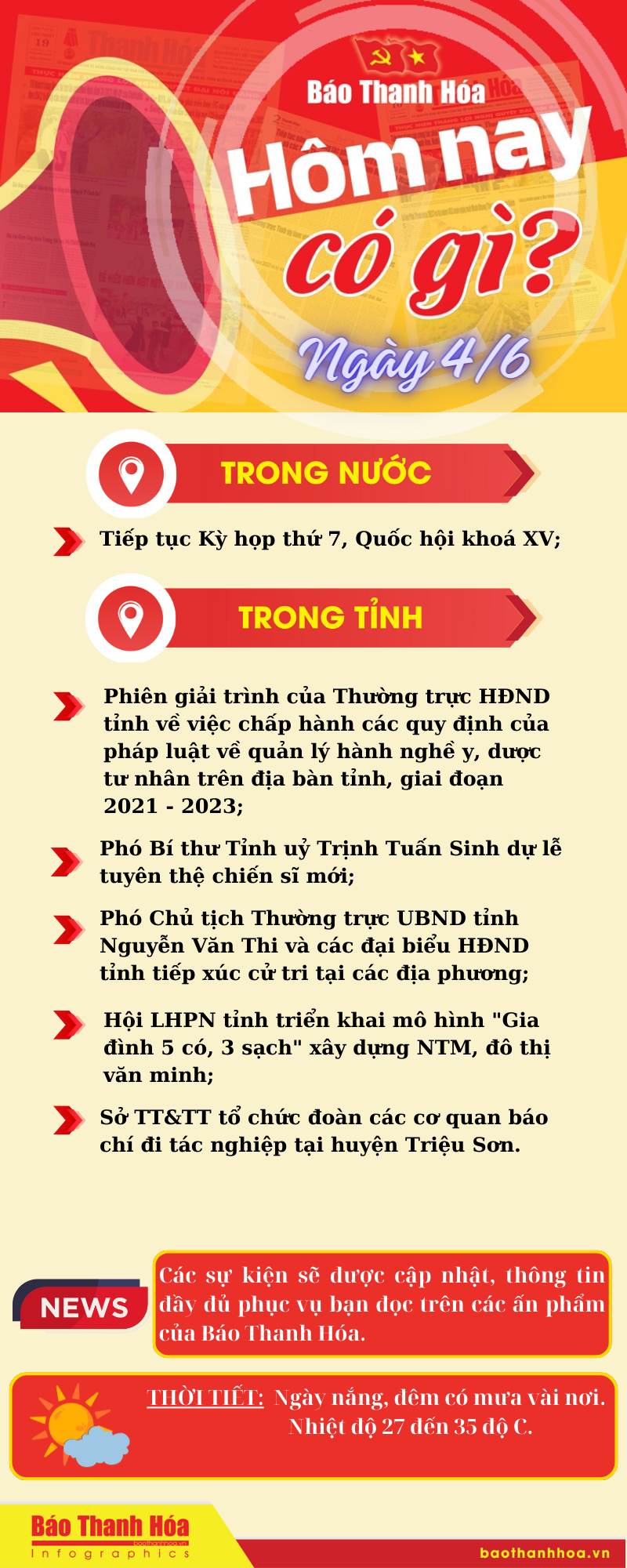 Hôm nay có gì? - Sự kiện nổi bật ngày 4/6/2024