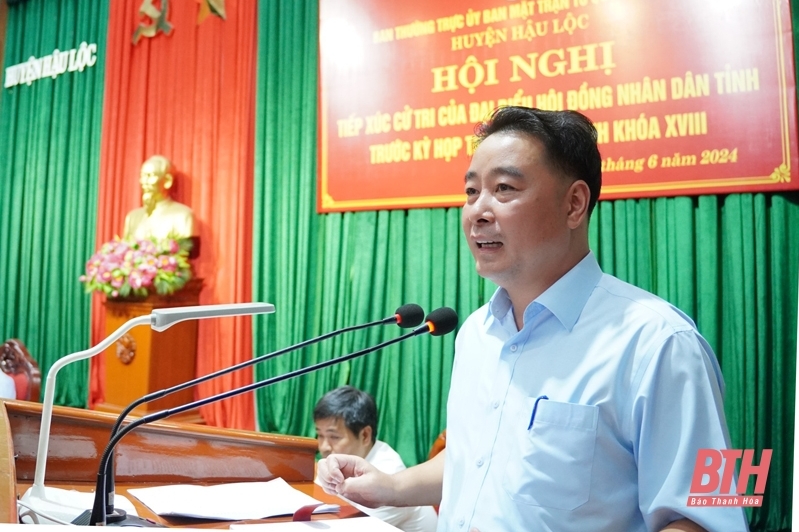 Đại biểu HĐND tỉnh tiếp xúc cử tri huyện Hậu Lộc