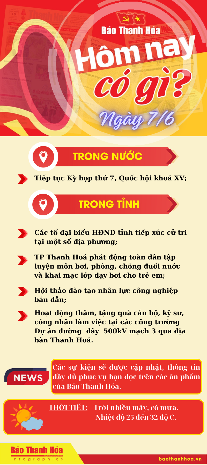 Hôm nay có gì? - Sự kiện nổi bật ngày 7/6/2024