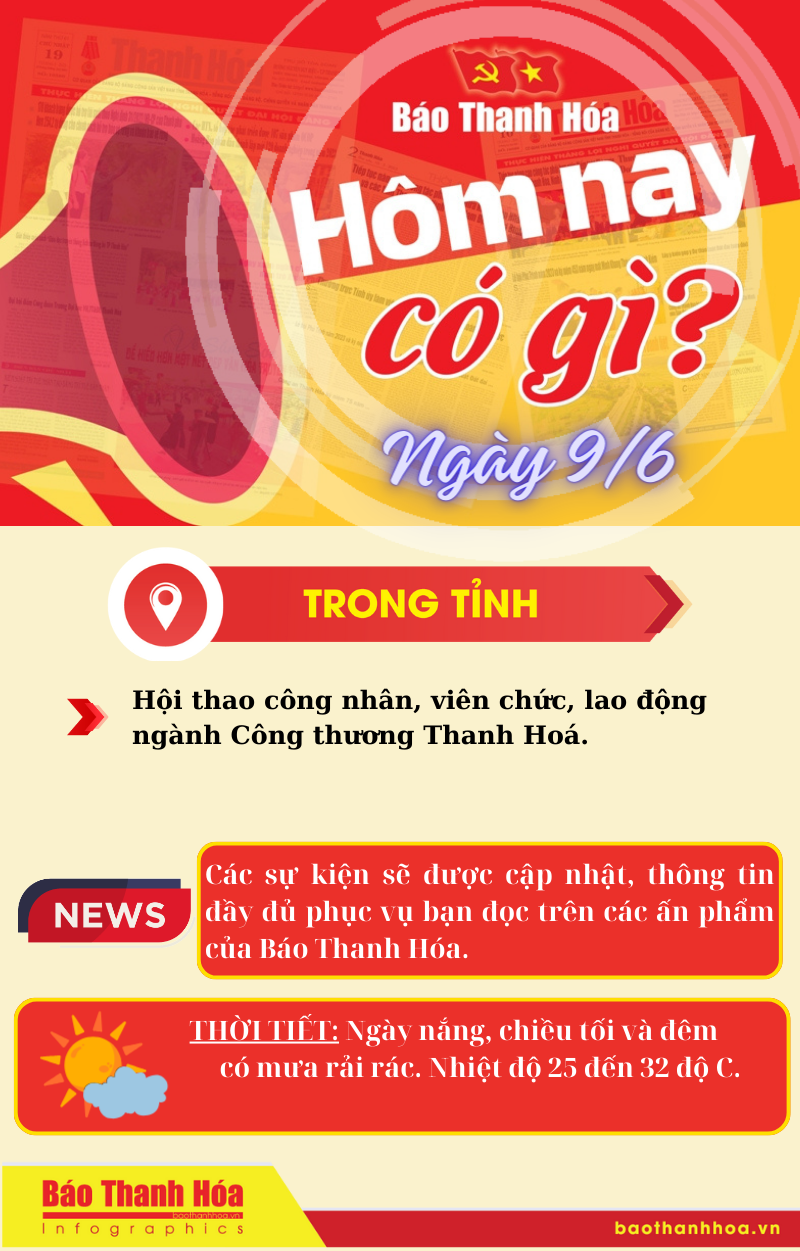 Hôm nay có gì? - Sự kiện nổi bật ngày 9/6/2024
