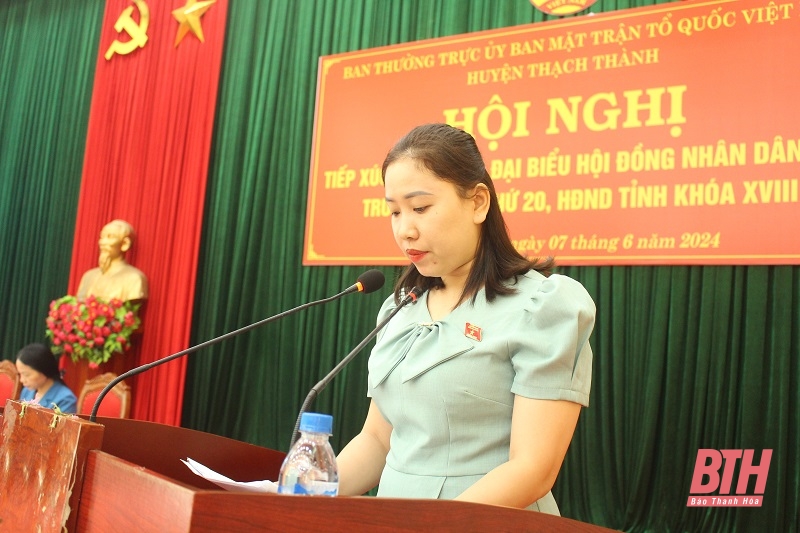 Đại biểu HĐND tỉnh tiếp xúc cử tri huyện Thạch Thành