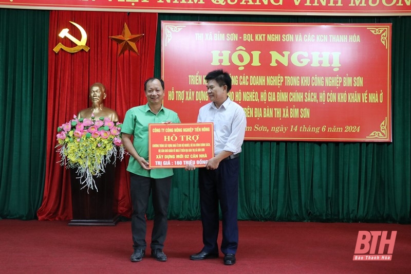 Thị xã Bỉm Sơn vận động các doanh nghiệp ủng hộ xây dựng nhà ở cho hộ nghèo, gia đình chính sách, hộ còn khó khăn về nhà ở