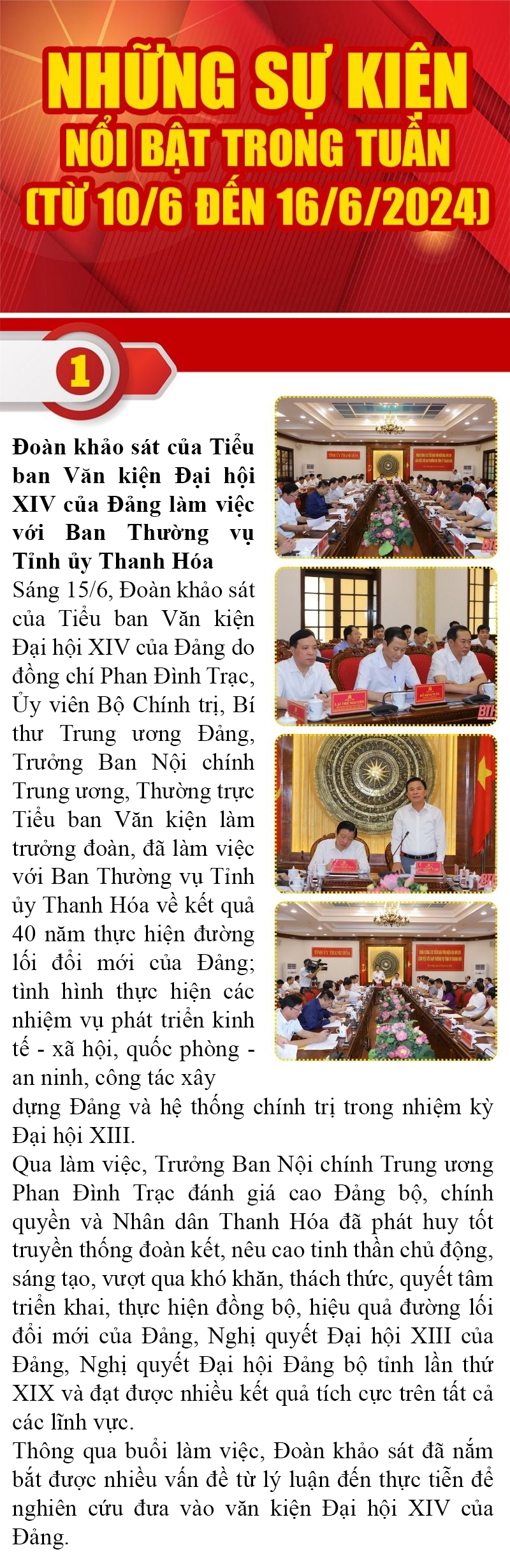 Những sự kiện nổi bật trong tuần