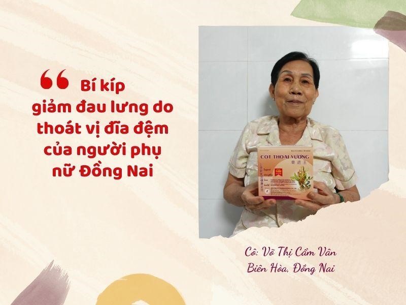 Nhờ Cốt Thoái Vương, cô Vân đã hết đau lưng do thoát vị đĩa đệm