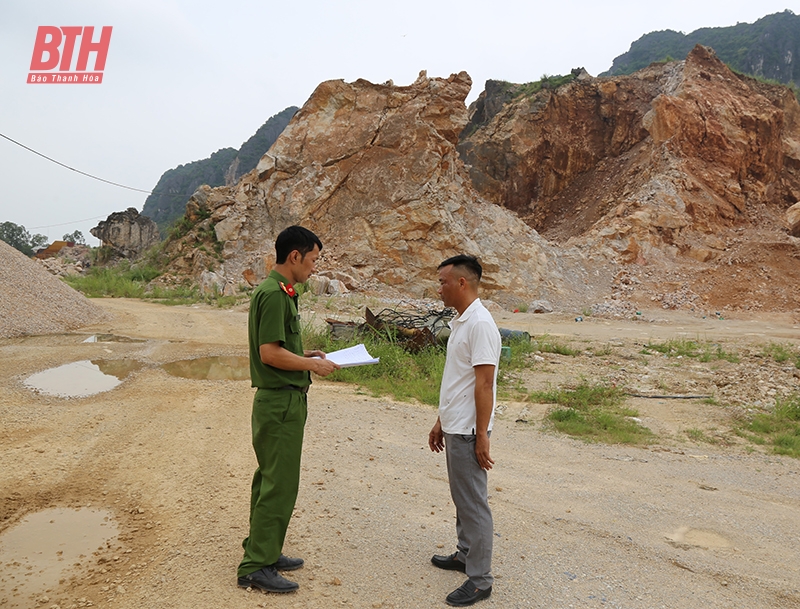 Công an huyện Triệu Sơn tăng cường đấu tranh, ngăn chặn, xử lý vi phạm pháp luật trong khai thác khoáng sản