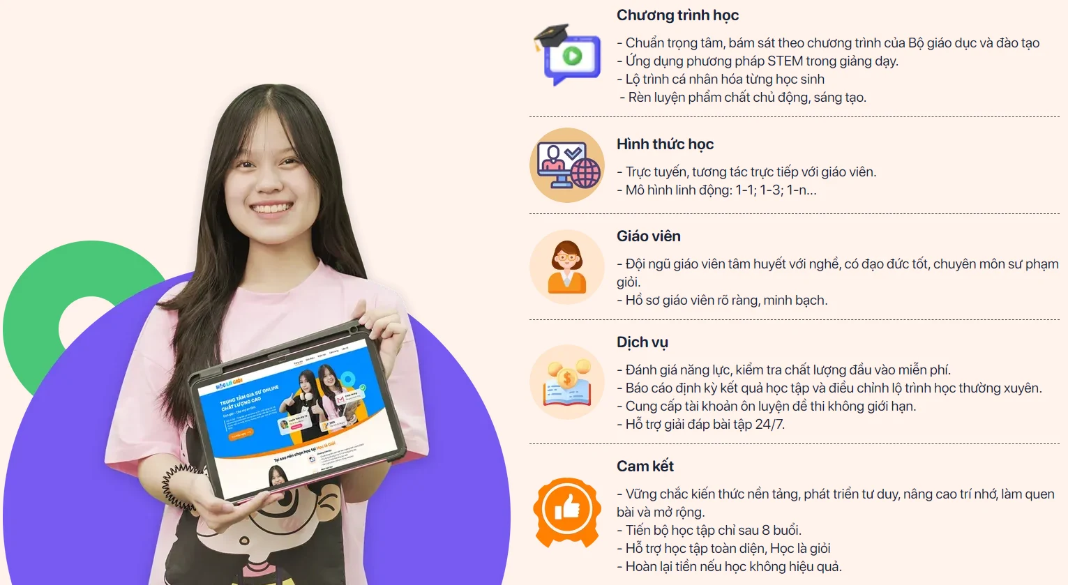 Trung tâm Gia sư online Học là Giỏi dành cho học sinh