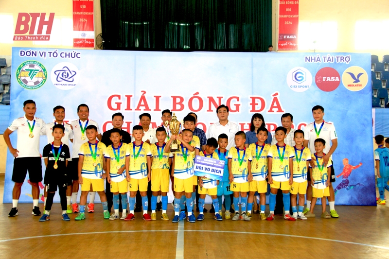 U10 Việt Hùng Thanh Hóa và U9 Gia Bảo Hải Dương vô địch Giải bóng đá U10 Championship 2024