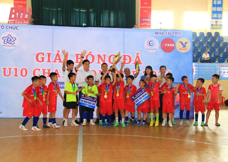 U10 Việt Hùng Thanh Hóa và U9 Gia Bảo Hải Dương vô địch Giải bóng đá U10 Championship 2024