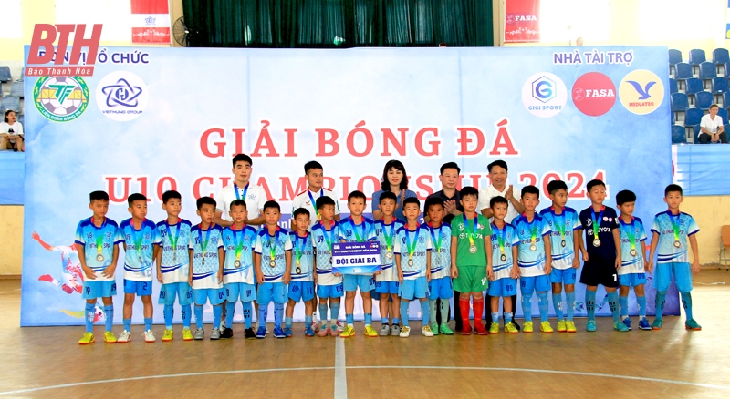 U10 Việt Hùng Thanh Hóa và U9 Gia Bảo Hải Dương vô địch Giải bóng đá U10 Championship 2024