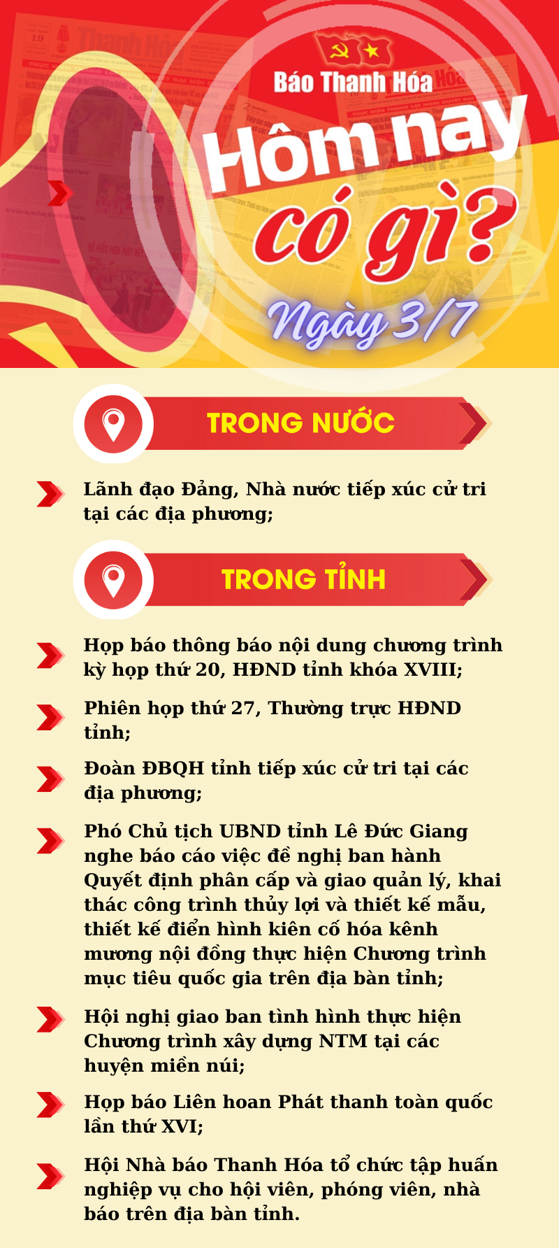 Hôm nay có gì? - Sự kiện nổi bật ngày 3/7/2024