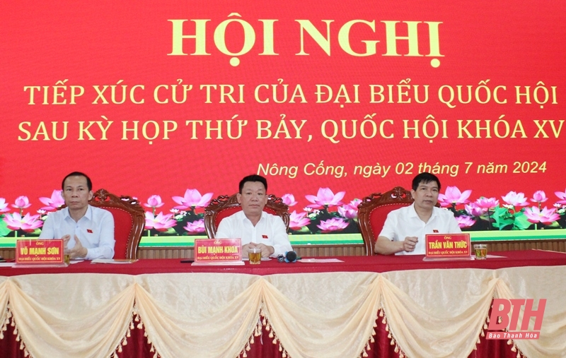 Cử tri huyện Nông Cống kiến nghị Quốc hội sửa đổi, bổ sung một số điều luật