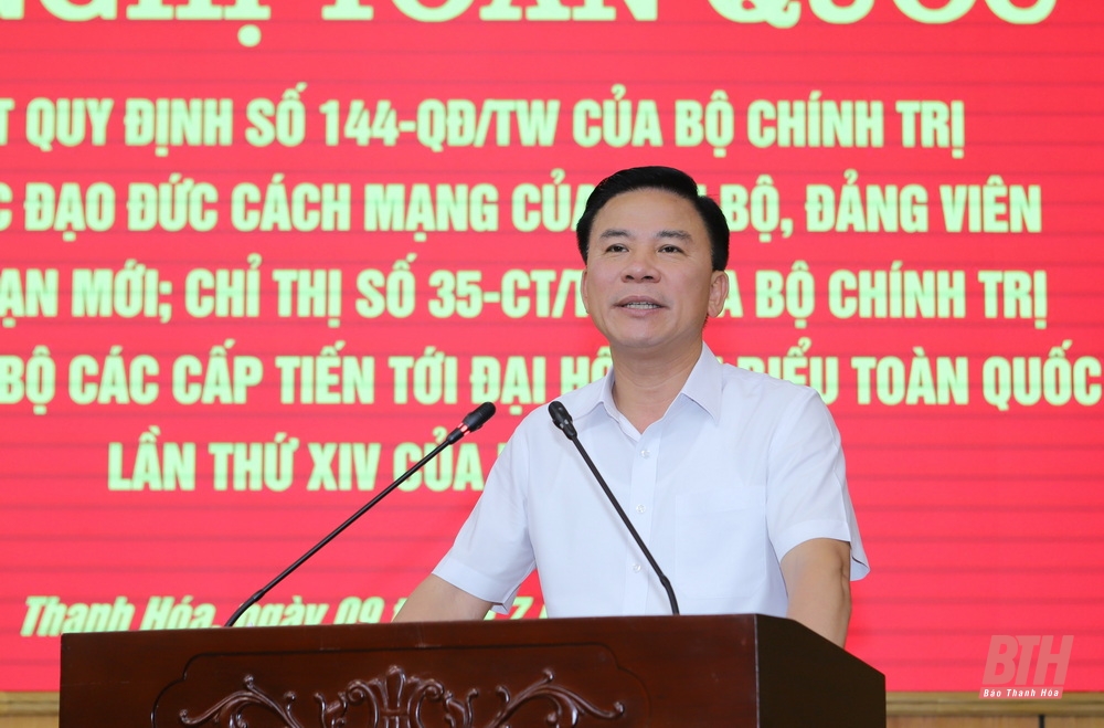 Hội nghị toàn quốc quán triệt quy định, chỉ thị dang nhap m88 Bộ Chính trị về chuẩn mực đạo đức cách mạng dang nhap m88 cán bộ, đảng viên và đại hội đảng bộ các cấp