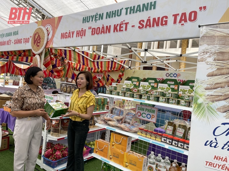 Trưng bày sản phẩm OCOP tiêu biểu tại Đại hội đại biểu MTTQ Việt Nam tỉnh lần thứ XV