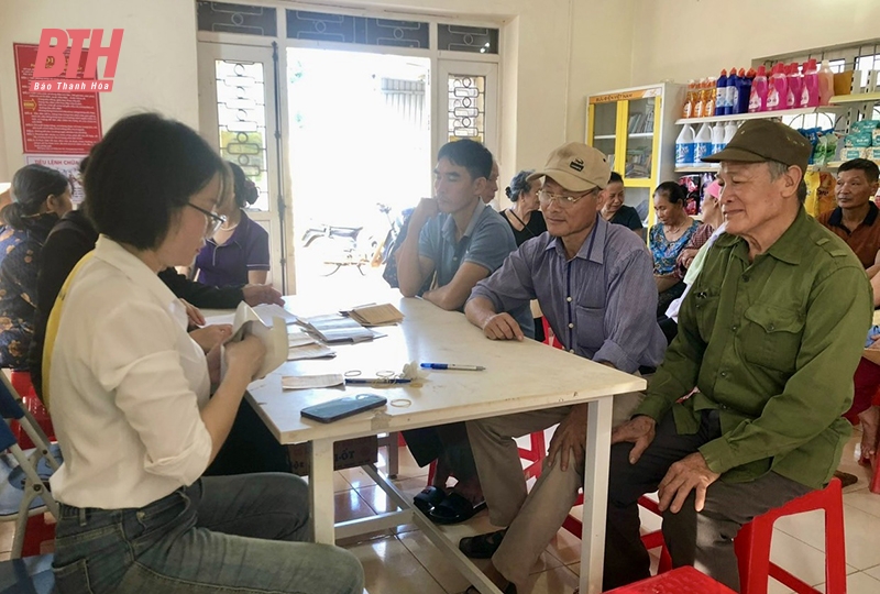 BHXH huyện Thạch Thành đảm bảo tốt nhất việc chi trả lương hưu, trợ cấp BHXH mới cho người thụ hưởng
