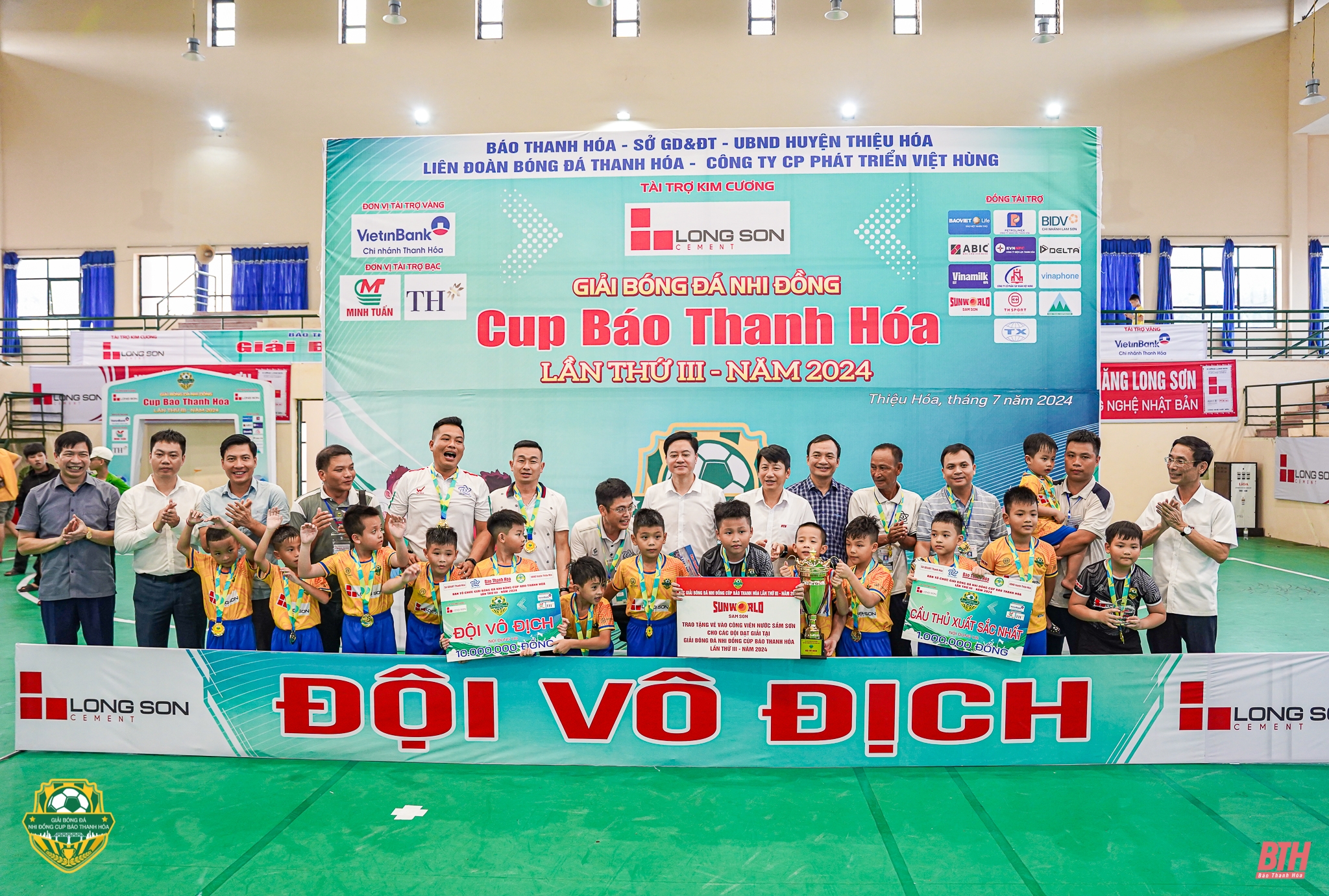 U8 TP Thanh Hóa và U10 Hà Trung lên ngôi vô địch Giải Bóng đá Nhi đồng Cup Báo Thanh Hóa lần thứ III - năm 2024