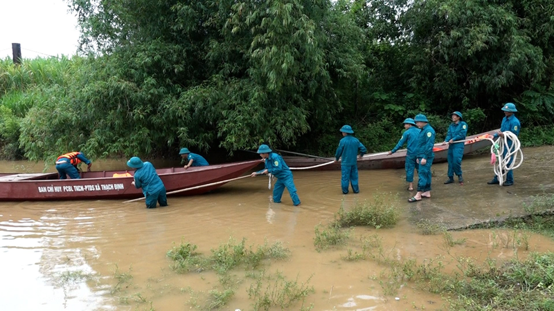 Thạch Thành: Chủ động triển khai lực lượng và phương tiện phòng, chống bão lụt 