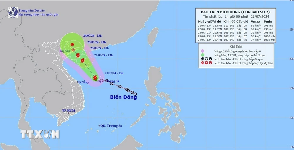 Thủ tướng Chính phủ ra công điện về việc tập trung ứng phó bão số 2 và mưa lũ