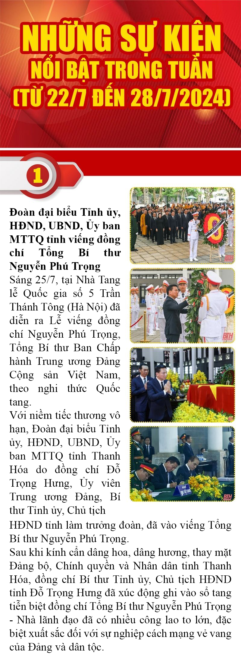 Những sự kiện nổi bật trong tuần