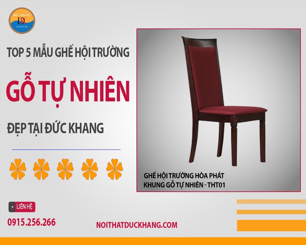 Top 5 mẫu ghế hội trường gỗ tự nhiên đẹp tại Đức Khang