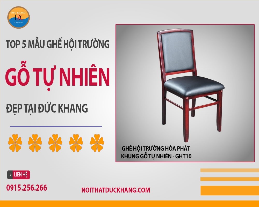 Top 5 mẫu ghế hội trường gỗ tự nhiên đẹp tại Đức Khang