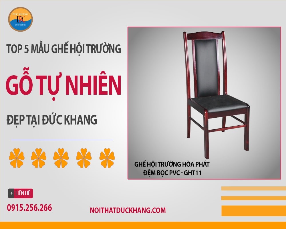 Top 5 mẫu ghế hội trường gỗ tự nhiên đẹp tại Đức Khang