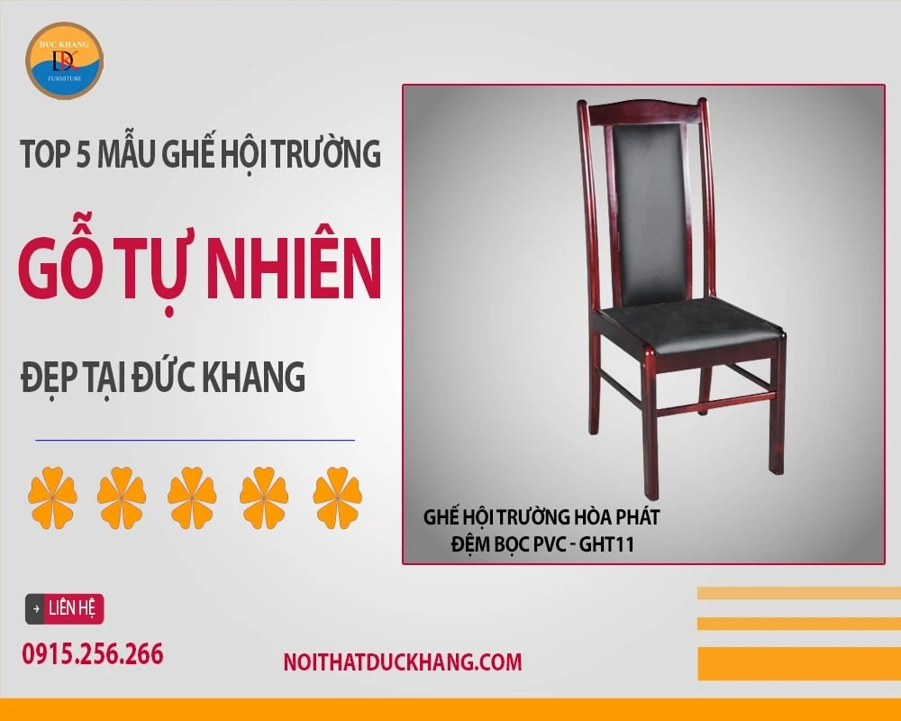 Top 5 mẫu ghế hội trường gỗ tự nhiên đẹp tại Đức Khang