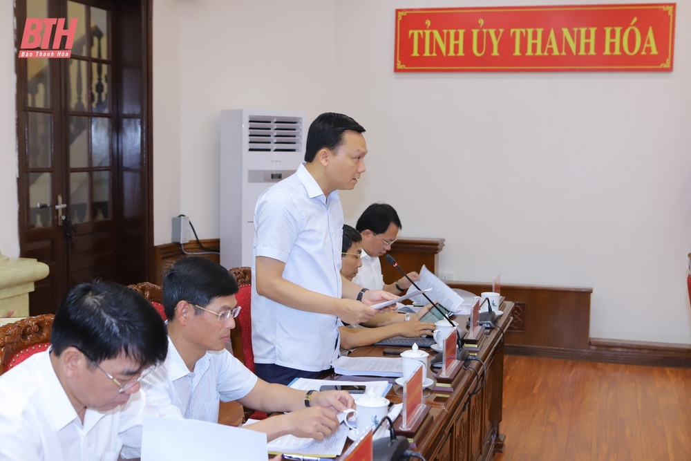 Ban Thường vụ Tỉnh ủy cho ý kiến vào Dự thảo báo cáo sơ kết 3 năm thực hiện Nghị quyết số 37 của Quốc hội