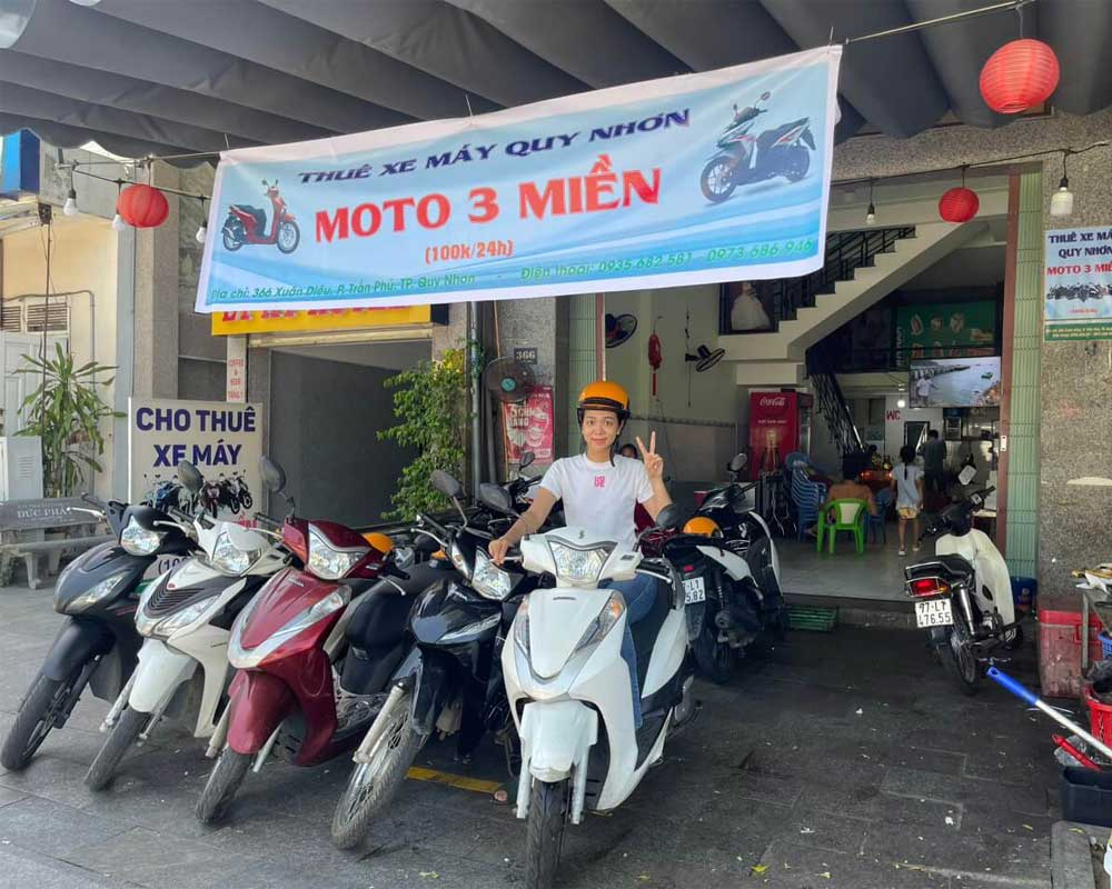 Moto 3 Miền - Địa chỉ cho thuê xe máy Quy Nhơn an toàn, tiết kiệm