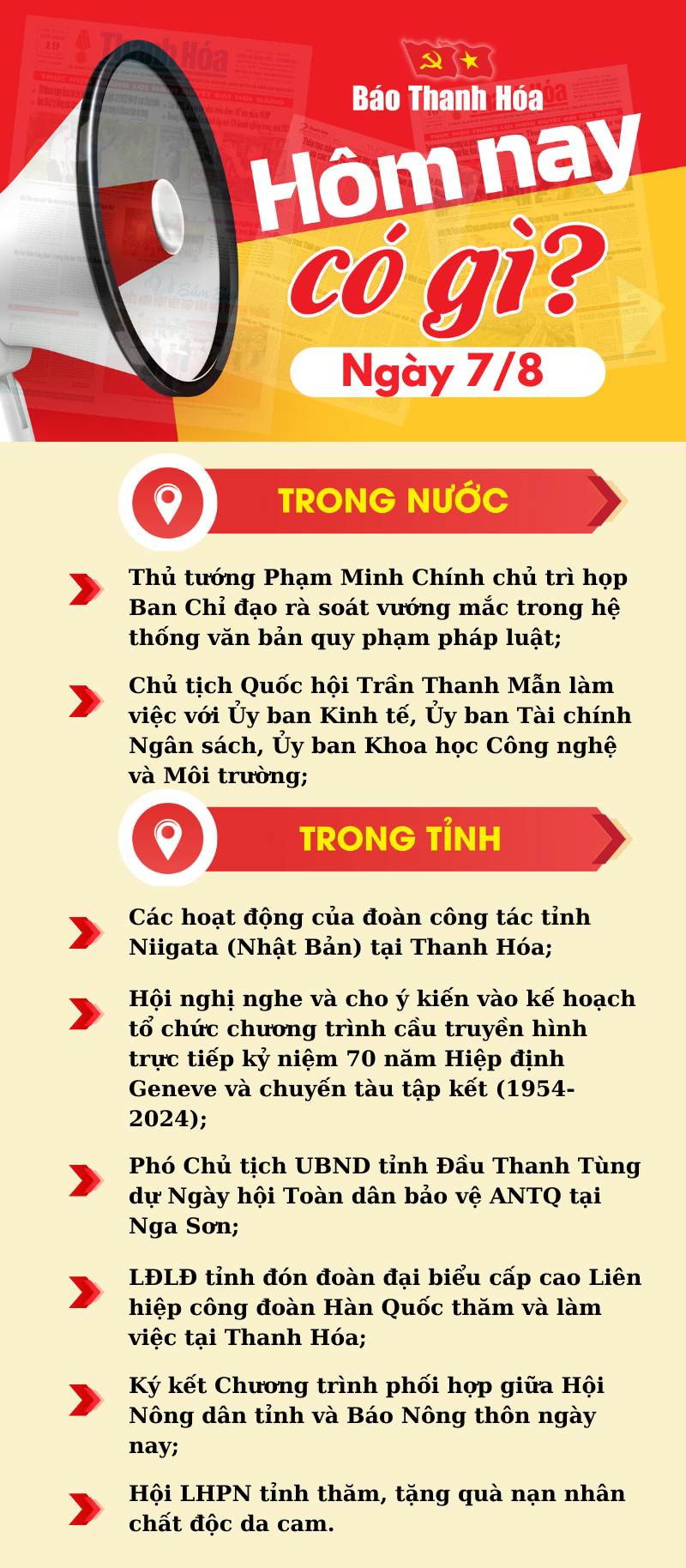 Hôm nay có gì? - Sự kiện nổi bật ngày 7/8/2024