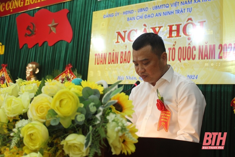 Phó Chủ tịch Thường trực UBND tỉnh Nguyễn Văn Thi dự “Ngày hội toàn dân bảo vệ an ninh Tổ quốc” năm 2024 tại xã Hải Nhân