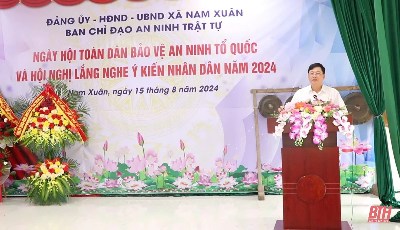 Phó Chủ tịch UBND tỉnh Mai Xuân Liêm dự Ngày hội “Toàn dân bảo vệ an ninh Tổ quốc” xã Nam Xuân