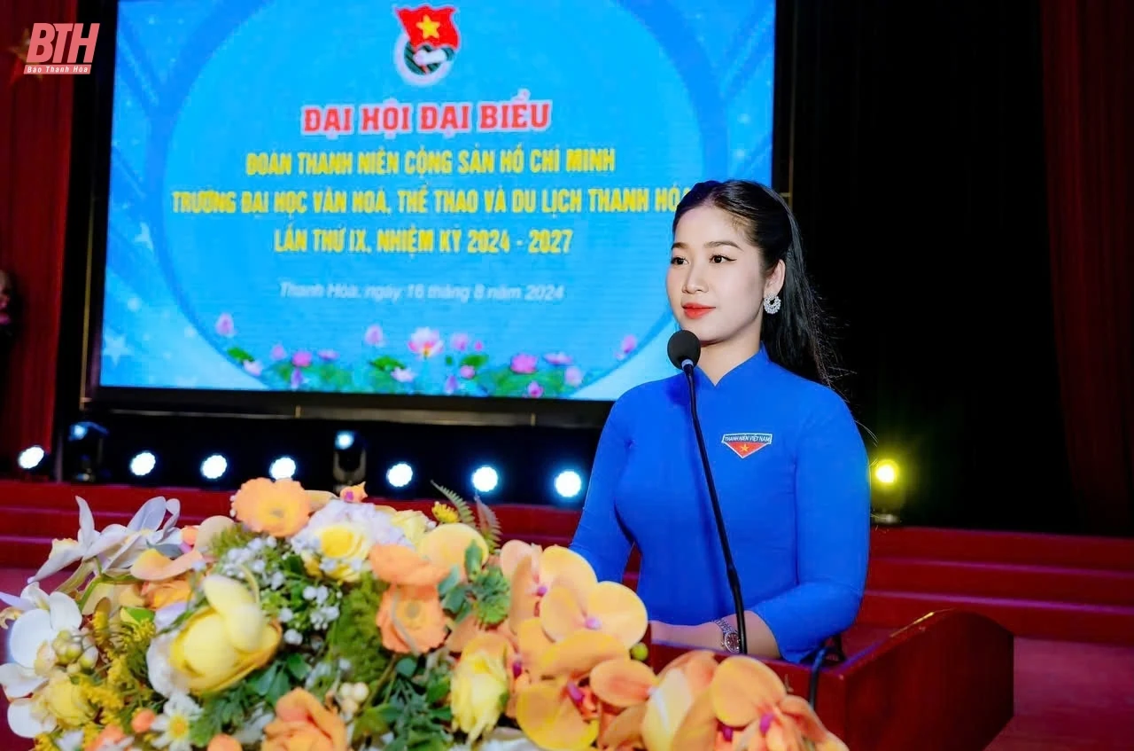 Đại hội đại biểu Đoàn TNCS Hồ Chí Minh Trường Đại học Văn hóa, Thể thao và Du lịch Thanh Hóa lần thứ IX, nhiệm kỳ 2024-2027