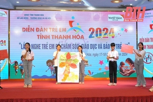 Diễn đàn trẻ em tỉnh Thanh Hoá năm 2024: Lắng nghe trẻ em để chăm sóc, giáo dục và bảo vệ trẻ em