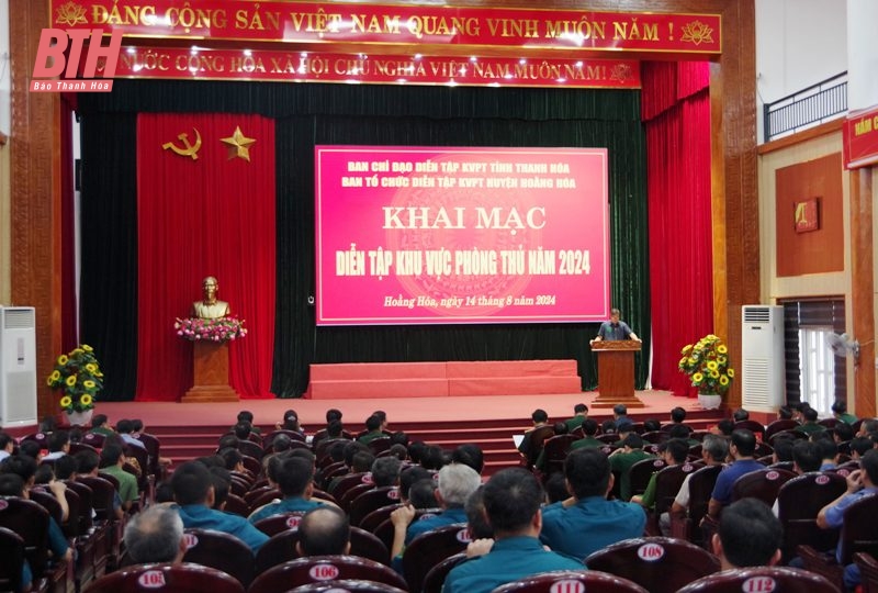 Khai mạc diễn tập khu vực phòng thủ huyện Hoằng Hoá năm 2024