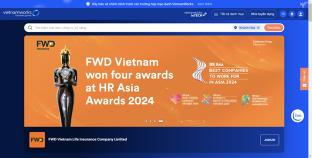 Hướng dẫn cách tìm việc làm nhanh chóng, chất lượng tại Vietnamworks