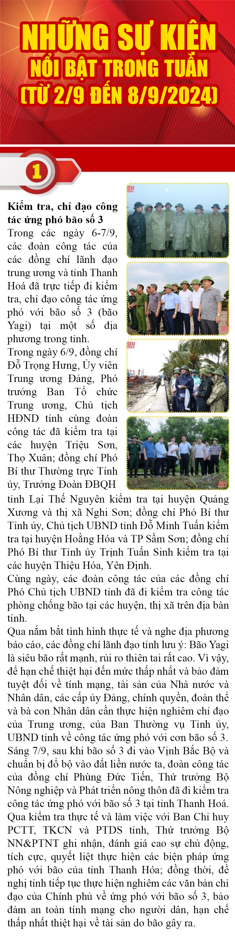 Những sự kiện nổi bật trong tuần