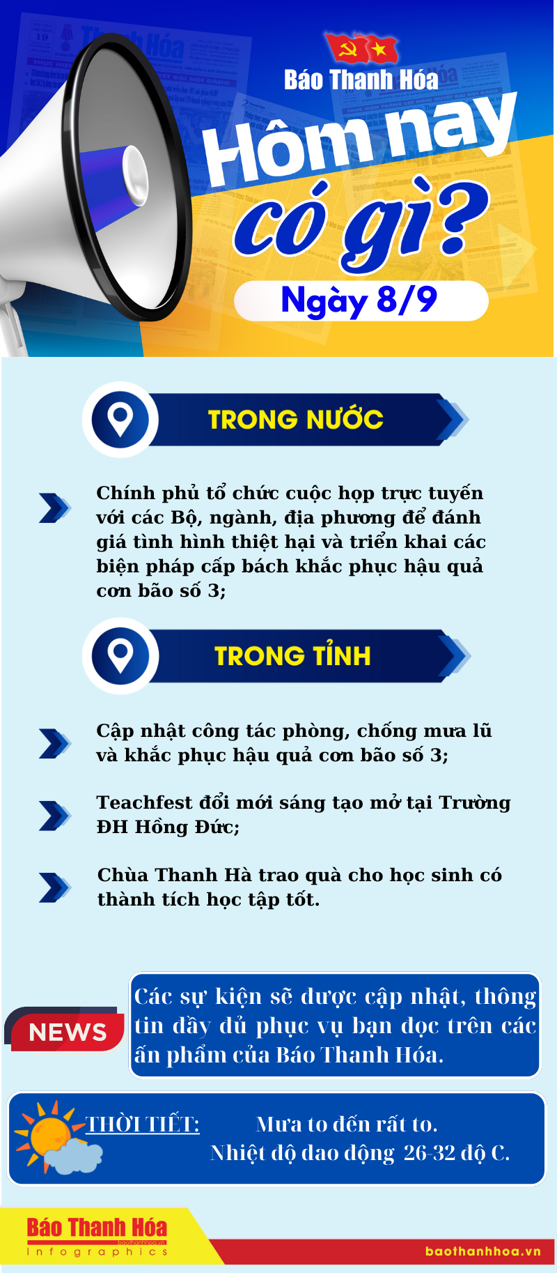 Hôm nay có gì? - Sự kiện nổi bật ngày 8/9/2024