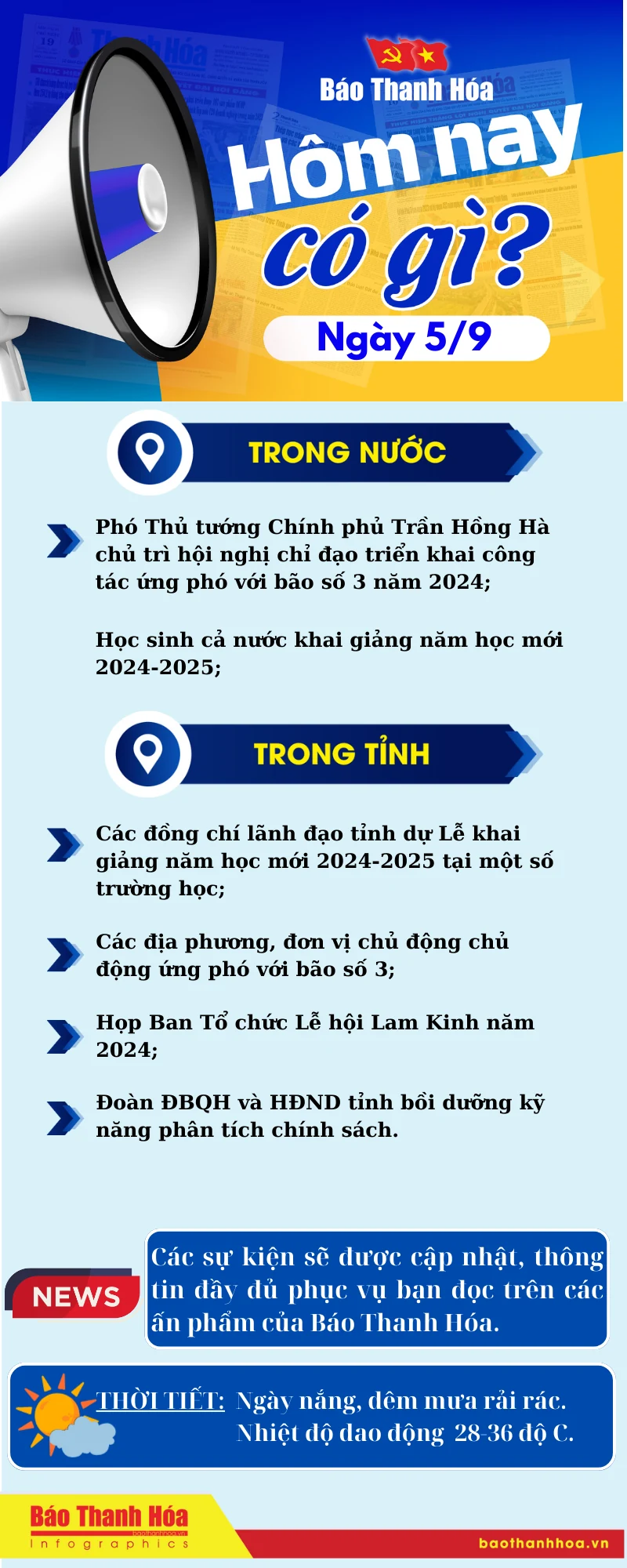 m88 trang chủ có gì? - Sự kiện nổi bật ngày 5/9/2024