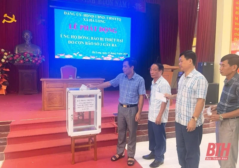 Chung tay quyên góp, ủng hộ đồng bào bị thiệt hại do bão số 3