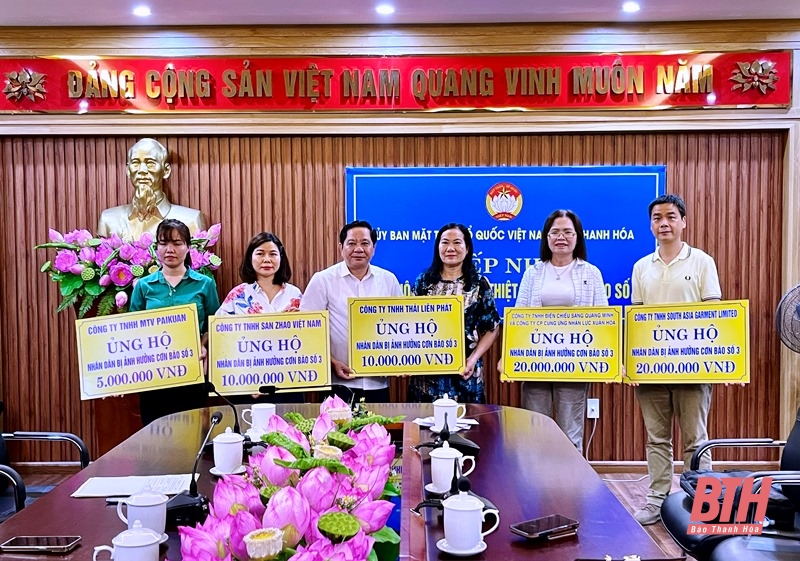 Ủy ban MTTQ tỉnh tiếp nhận ủng hộ đồng bào bị thiệt hại do bão số 3
