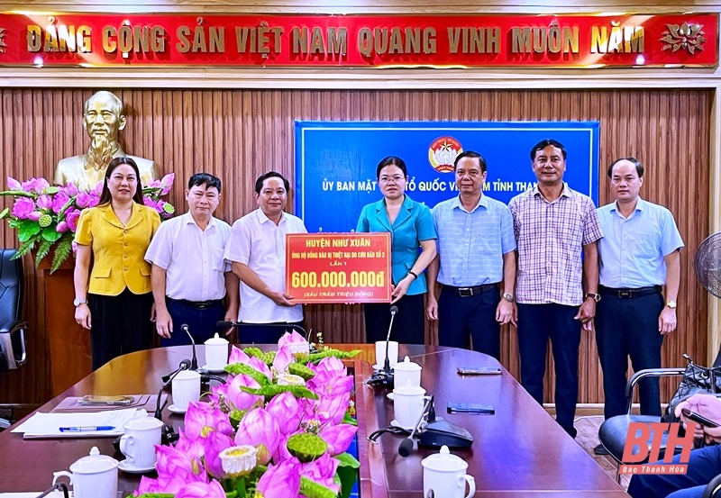 Ủy ban MTTQ tỉnh tiếp nhận ủng hộ đồng bào bị thiệt hại do bão số 3
