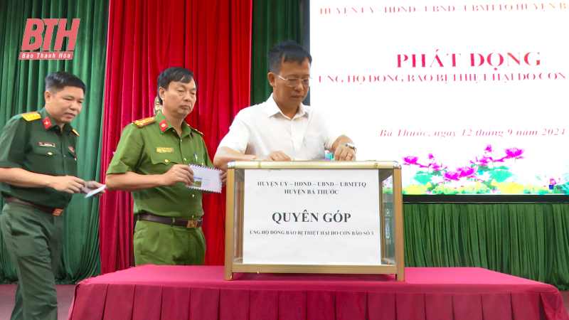 Chung tay quyên góp, ủng hộ đồng bào bị thiệt hại do bão số 3
