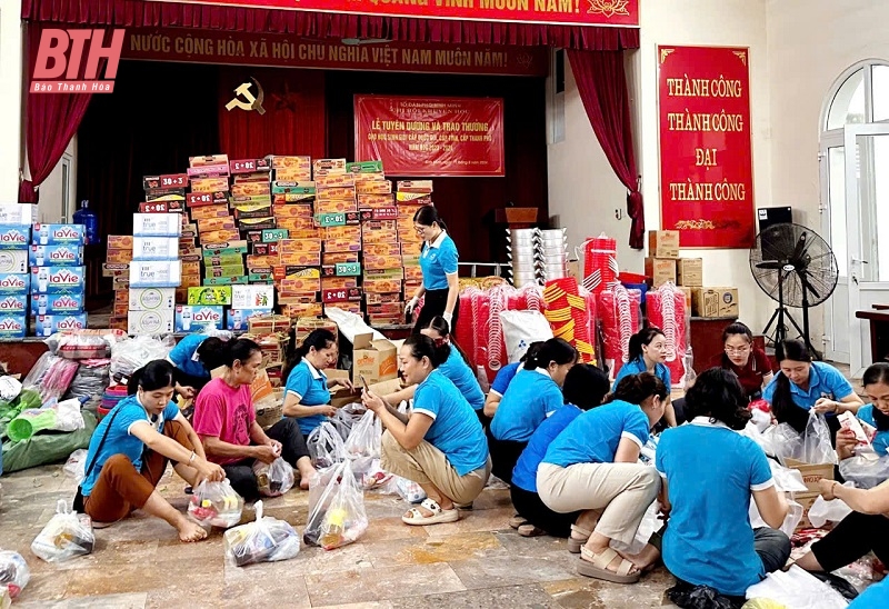 Hội LHPN TP Thanh Hoá vận động hỗ trợ Nhân dân tỉnh Yên Bái tái thiết cuộc sống sau bão Yagi