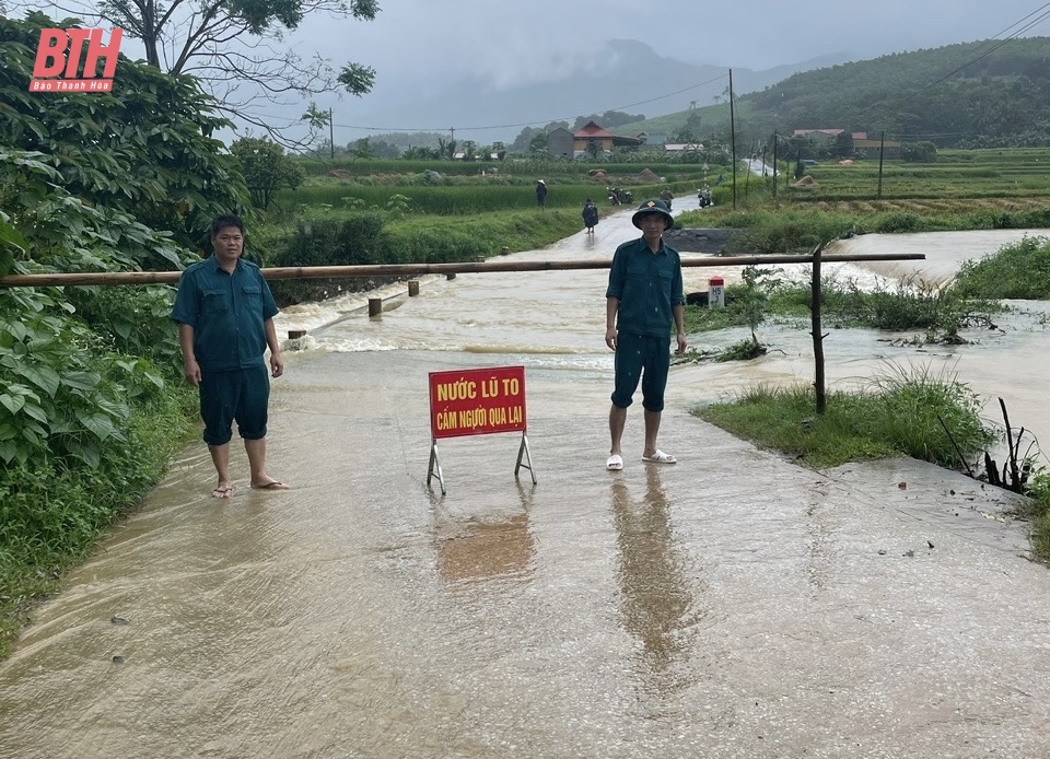 Ngọc Lặc: 26 ngầm tràn vẫn chưa lưu thông được do mưa to