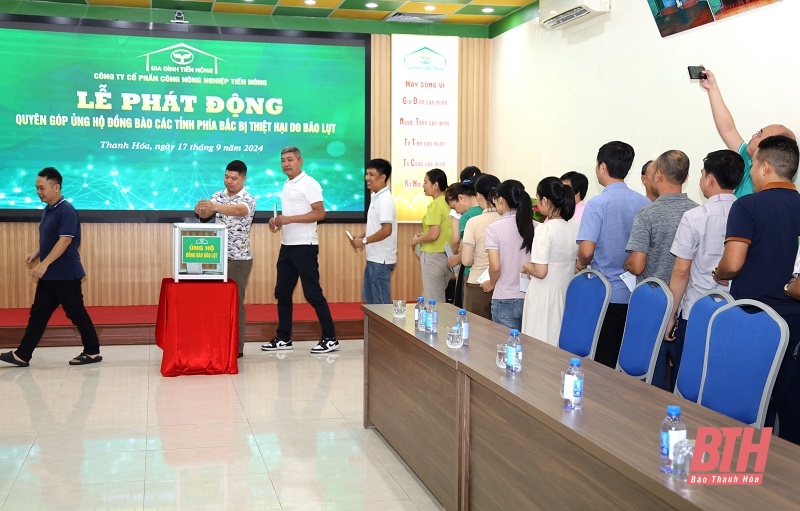 Công ty Tiến Nông ủng hộ 1,45 tỷ đồng hỗ trợ đồng bào vùng lũ